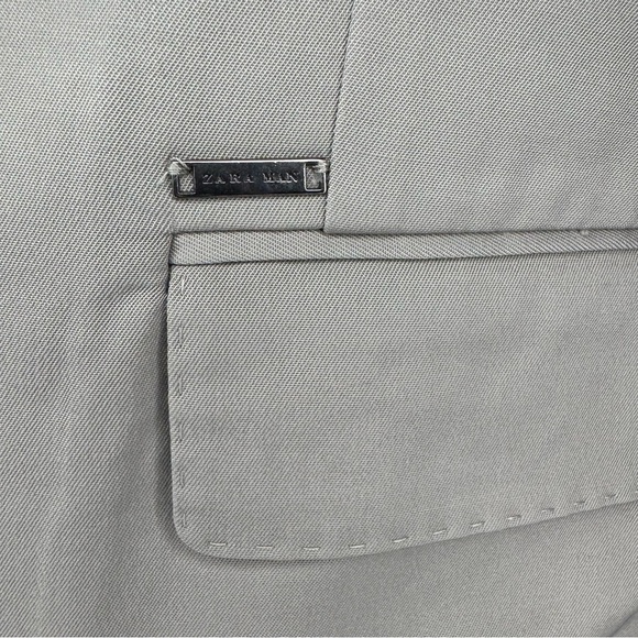 Zara Man Gray Blazer Sport Jacket Size 42 NWT - Picture 16 of 16